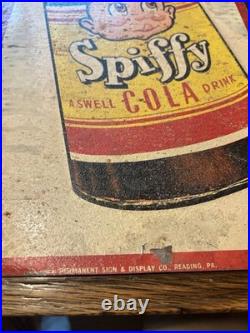 Spiffy Cola Drink Vintage Advertising Sign 5¢ 12 oz Permanent Sign Co