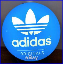 Super Rare Adidas Originals Logo Store Sign Light Lamp Vintage Retro Trefoil