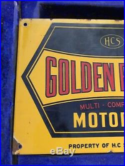 Super Rare Vintage Golden Fleece Enamel Sign