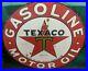 TEXACO-Gasoline-Motor-Oil-Service-Station-2-Sided-Porcelain-Sign-42-30s-VTG-01-of