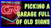 Treasure-Trove-Of-Vintage-Signs-U0026-Advertising-Picking-A-Packed-Garage-01-gvrk