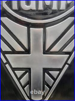 Triumph Vintage Style Garage Sign 20x24 Handmade Aluminum Relief Metal Wall Art