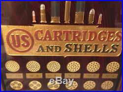 US Cartridge ammunition box bullet board advertising display shotshell sign