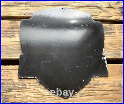 VINTAGE 12x11 REDWOOD NATIONAL PARK CA PORCELAIN GASOLINE OIL PUMP STATION SIGN