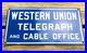 VINTAGE-12x6-WESTERN-UNION-TELEGRAPH-GASOLINE-PUMP-STATION-PORCELAIN-OIL-SIGN-01-al