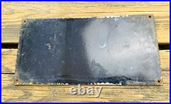VINTAGE 12x6 WESTERN UNION TELEGRAPH GASOLINE PUMP STATION PORCELAIN OIL SIGN