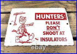 VINTAGE 12x8 HUNTERS REDDY KILOWAT ELECTRIC POWER COMPANY GASOLINE OIL AD SIGN