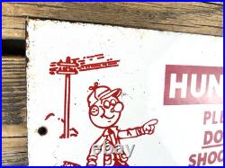 VINTAGE 12x8 HUNTERS REDDY KILOWAT ELECTRIC POWER COMPANY GASOLINE OIL AD SIGN