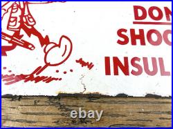 VINTAGE 12x8 HUNTERS REDDY KILOWAT ELECTRIC POWER COMPANY GASOLINE OIL AD SIGN