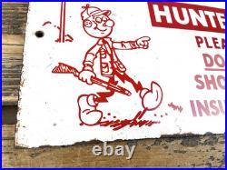 VINTAGE 12x8 HUNTERS REDDY KILOWAT ELECTRIC POWER COMPANY GASOLINE OIL AD SIGN