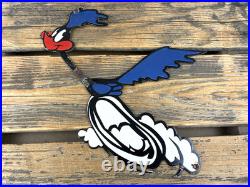 VINTAGE 14x11 PLYMOUTH ROAD RUNNER RACING GASOLINE PORCELAIN GAS MOTOR OIL SIGN