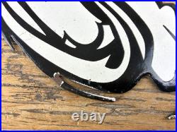 VINTAGE 14x11 PLYMOUTH ROAD RUNNER RACING GASOLINE PORCELAIN GAS MOTOR OIL SIGN