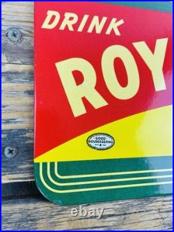 VINTAGE 14x8.5 Drink ROYAL CROWN COLA RC DOUBLE-SIDED SODA PORCELAIN GAS SIGN VINTAGE 14x8.5 Drink ROYAL CROWN COLA RC DOUBLE-SIDED SODA PORCELAIN GAS SIGN