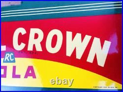 VINTAGE 14x8.5 Drink ROYAL CROWN COLA RC DOUBLE-SIDED SODA PORCELAIN GAS SIGN