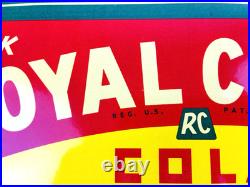 VINTAGE 14x8.5 Drink ROYAL CROWN COLA RC DOUBLE-SIDED SODA PORCELAIN GAS SIGN