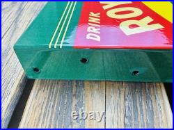 VINTAGE 14x8.5 Drink ROYAL CROWN COLA RC DOUBLE-SIDED SODA PORCELAIN GAS SIGN