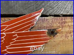 VINTAGE 1950s PORCELAIN MOBIL OIL SIGN GAG & OIL GARAGE PEGASUS DIECUT MECHANICS VINTAGE 1950s PORCELAIN MOBIL OIL SIGN GAG & OIL GARAGE PEGASUS DIECUT MECHANICS