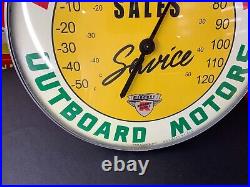 VINTAGE 1960's OUTBOARD MOTORS PAM ADVERTISING THERMOMETER (12 INCH) RARE