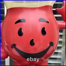 VINTAGE 1970s STORE DISPLAY KOOL-AID MAN 3 FOOT TALL RED ADVERTISING SIGN VINTAGE 1970s STORE DISPLAY KOOL-AID MAN 3 FOOT TALL RED ADVERTISING SIGN