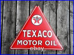 ++++VINTAGE 22-1/2x 19-1/2 TEXACO MOTOR OIL PORCELAIN SIGN++++RACING LUBESTER