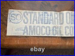 VINTAGE AMOCO STANDARD GASOINE OIL Window Decal Garage Station 3m SIGN 33 X 8