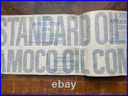 VINTAGE AMOCO STANDARD GASOINE OIL Window Decal Garage Station 3m SIGN 33 X 8