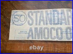 VINTAGE AMOCO STANDARD GASOINE OIL Window Decal Garage Station 3m SIGN 33 X 8