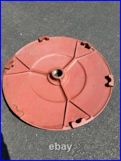 VINTAGE Cast Iron Lollipop Sign Base Oil Gumball Advertising Great Shape 22