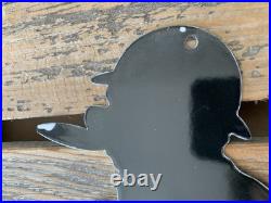 VINTAGE Dependable USED CARS DEALERSHIP 9.75x7 OIL GAS STATION PORCELAIN SIGN