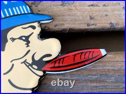 VINTAGE Dependable USED CARS DEALERSHIP 9.75x7 OIL GAS STATION PORCELAIN SIGN