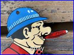 VINTAGE Dependable USED CARS DEALERSHIP 9.75x7 OIL GAS STATION PORCELAIN SIGN
