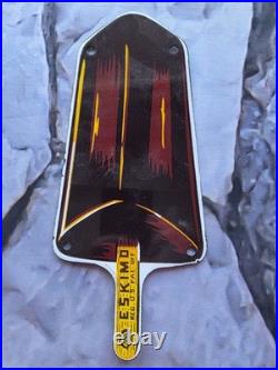 VINTAGE ESKIMO ICE CREAM PORCELAIN SIGN 10x4.5