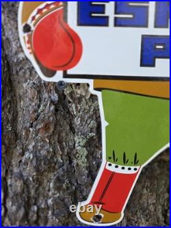 VINTAGE ESKIMO PIE PORCELAIN SIGN'ENJOY AN ESKIMO PIE' 17x10.5 VINTAGE ESKIMO PIE PORCELAIN SIGN'ENJOY AN ESKIMO PIE' 17x10.5