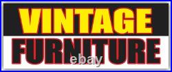 VINTAGE FURNITURE Advertising Banner Vinyl Sign Antique Rare Albums Tableware
