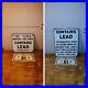 VINTAGE-GAS-PUMP-PORCELAIN-SIGN-CONTAINS-LEAD-GAS-OIL-STATION-Lot-Of-2-01-tg