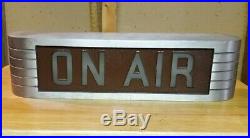 VINTAGE GENUINE RCA ON AIR Recording Radio Studio Warning Light Sign MI-11717
