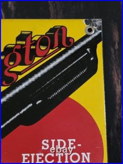 VINTAGE IT'S A REMINGTON PORCELAIN SIGN HOUSTON HARDWARE AMMUNITION 14x10 VINTAGE IT'S A REMINGTON PORCELAIN SIGN HOUSTON HARDWARE AMMUNITION 14x10