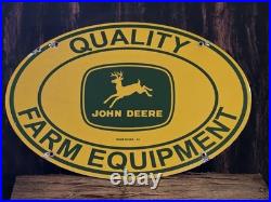 VINTAGE JOHN DEERE TRACTOR PORCELAIN SIGN QUALITY FARM EQUIPMENT 16.5x11 VINTAGE JOHN DEERE TRACTOR PORCELAIN SIGN QUALITY FARM EQUIPMENT 16.5x11
