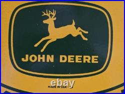 VINTAGE JOHN DEERE TRACTOR PORCELAIN SIGN QUALITY FARM EQUIPMENT 16.5x11 VINTAGE JOHN DEERE TRACTOR PORCELAIN SIGN QUALITY FARM EQUIPMENT 16.5x11