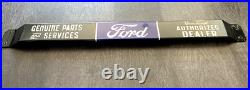 VINTAGE LARGE 32x3 FORD AUTHORIZED DEALER GAS SODA POP PORCELAIN OVERHEAD SIGN VINTAGE LARGE 32x3 FORD AUTHORIZED DEALER GAS SODA POP PORCELAIN OVERHEAD SIGN