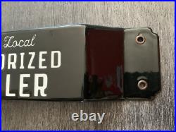 VINTAGE LARGE 32x3 FORD AUTHORIZED DEALER GAS SODA POP PORCELAIN OVERHEAD SIGN VINTAGE LARGE 32x3 FORD AUTHORIZED DEALER GAS SODA POP PORCELAIN OVERHEAD SIGN
