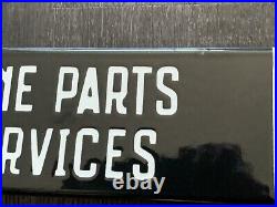 VINTAGE LARGE 32x3 FORD AUTHORIZED DEALER GAS SODA POP PORCELAIN OVERHEAD SIGN VINTAGE LARGE 32x3 FORD AUTHORIZED DEALER GAS SODA POP PORCELAIN OVERHEAD SIGN