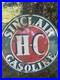 VINTAGE-LG-PORCELAIN-HC-SINCLAIR-OIL-GAS-SIGN-48x48-INCHES-DOUBLE-SIDED-RARE-01-mtfo