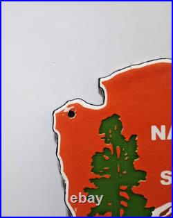 VINTAGE NATIONAL PARK SERVICE PORCELAIN ENAMEL METAL SIGN SIZE 8 x 6