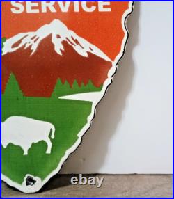 VINTAGE NATIONAL PARK SERVICE PORCELAIN ENAMEL METAL SIGN SIZE 8 x 6