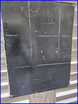 VINTAGE OLD TEXACO MECHANIC ON DUTY PORCELAIN GAS STATION PUMP SIGN 12 x 16