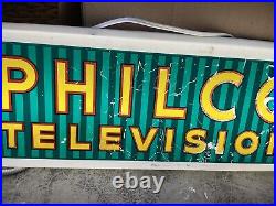 VINTAGE PHILCO TV ADVERTISING LIGHTED SIGN DISPLAY Extremely Rare! C Pics