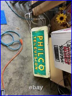 VINTAGE PHILCO TV ADVERTISING LIGHTED SIGN DISPLAY Extremely Rare! C Pics