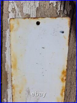 VINTAGE POSTED NO TRESPASSING PORCELAIN SIGN 10x4 PRIVATE PROPERTY GATE PLAQUE