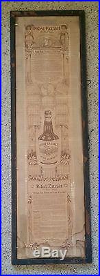 VINTAGE PRE PRO 1914 PABST EXTRACT BEER CALENDAR 2-SIDED ADVERTISING SIGN by ORR